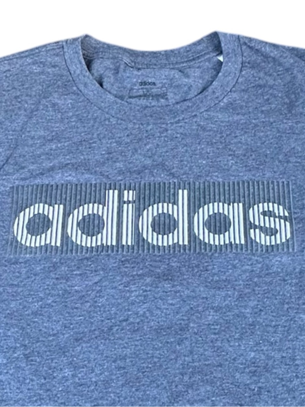 Adidas Gray Men’s Logo Tee EUC Size Large Crew Neck
